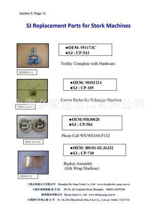 【SJ Replacement Parts For Stock(斯托克)替代配件】價(jià)格,廠家,圖片,其他肉類加工機(jī)械,上海必榮進(jìn)出口-