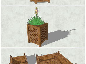 精品陶罐花卉綠植景觀小品 SU模型設(shè)計(jì)與植物景觀庫(kù)應(yīng)用